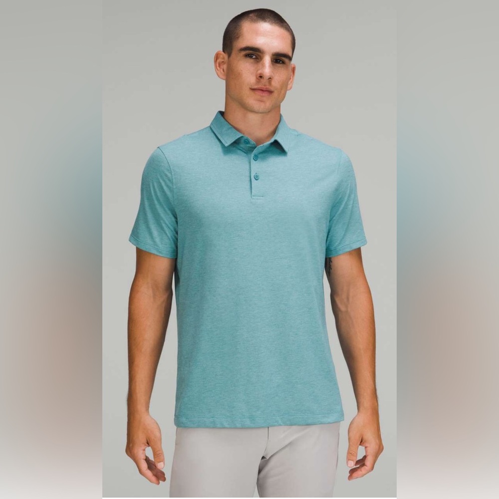 NWT Lululemon Men’s Evolution Short Sleeve Polo Small Heathered Crest